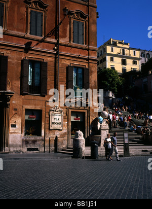 Babbington's Tea Rooms at the foot of The Spanish Steps Rome Italy Stock Photo