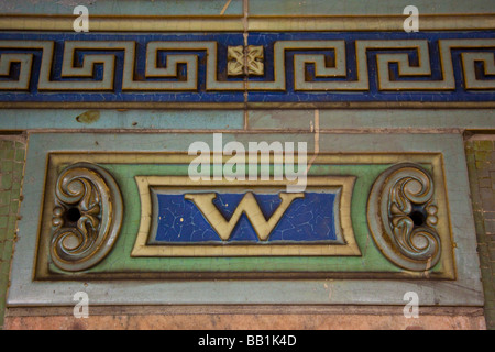 Wall Street Subway Platform in Manhattan New York Stock Photo