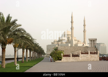 View of Al Noor Mosque, Sharjah, UAE Stock Photo