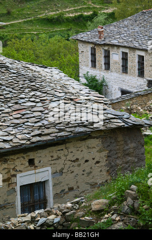 MACEDONIA, Pelister National Park, Maloviste Village. Old Vlach mountain village Stock Photo