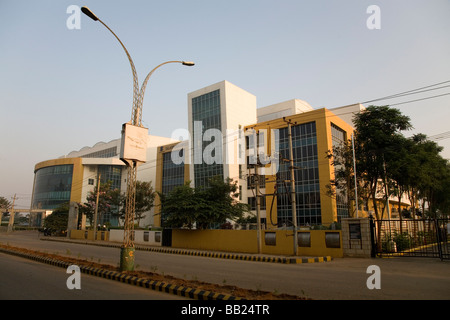 One of the modern office buildings within Electronics City, a suburb of Bangalore, India. Stock Photo