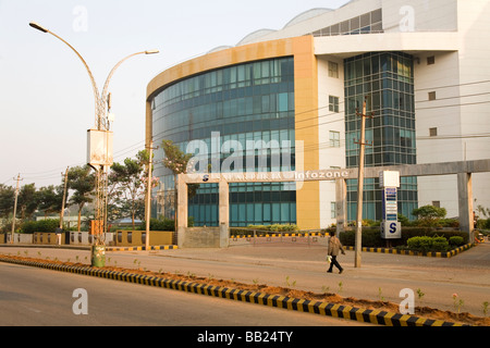 One of the modern office buildings within Electronics City, a suburb of Bangalore, India. Stock Photo