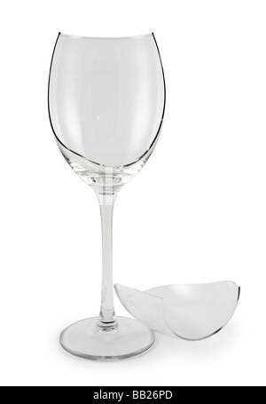 Broken wine glass. Stock Photo