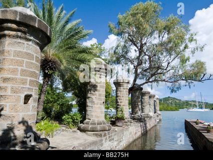 Caribbean, Antigua. Nelson's Dockyard National Park  is the only existing Georgian dockyard in the world. Stock Photo