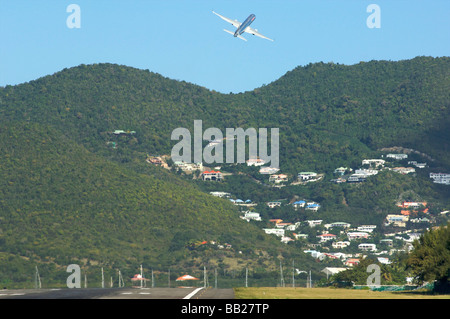 Sint Maarten the Princess Juliana International Airport Stock Photo