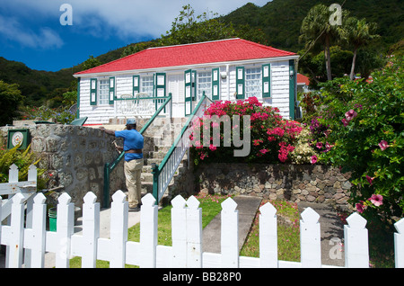 Saba Windwardside traditional architecture Stock Photo