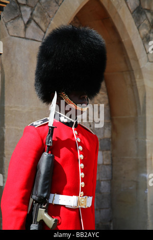 Guardsman on duty at Windsor Castle Stock Photo