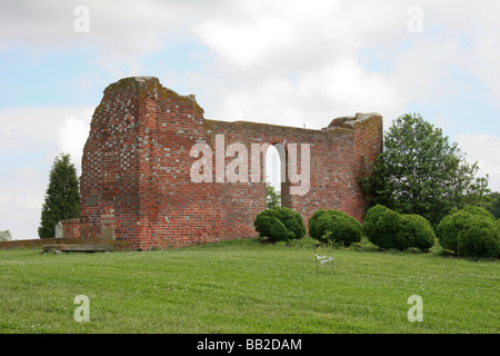 Brick Remains of the Old White Marsh Episcopal Church in Trappe Stock Photo