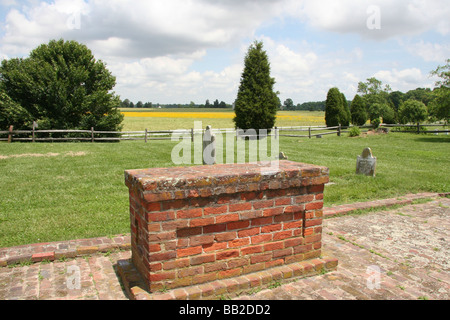 Brick Remains of the alter for the Old White Marsh Episcopal Church in Trappe Stock Photo