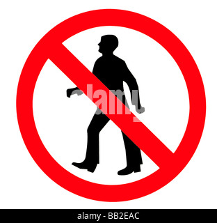 Keep Out Sign uk road traffic signs roadsigns no pedestrians Stock Photo