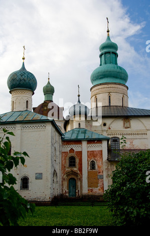 Russia, Volga-Baltic Waterway, Goritzy. Kirillo-Belozersky Monastery, founded in 1397 by St. Cyril. Stock Photo