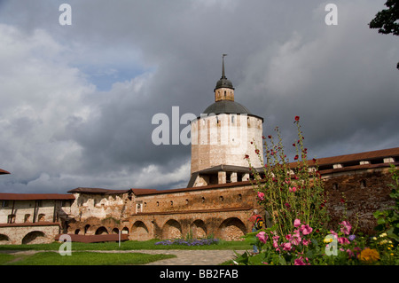 Russia, Volga-Baltic Waterway, Goritzy. Kirillo-Belozersky Monastery, founded in 1397 by St. Cyril. Stock Photo