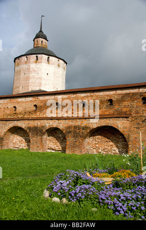 Russia, Volga-Baltic Waterway, Goritzy. Kirillo-Belozersky Monastery, founded in 1397 by St. Cyril. Stock Photo