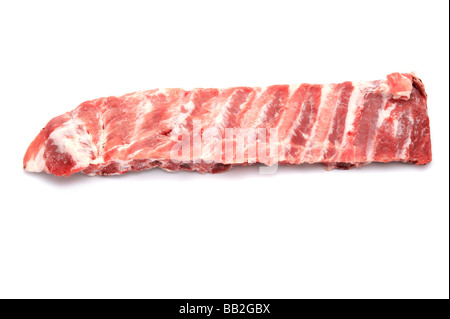 object on white food raw pork rib Stock Photo