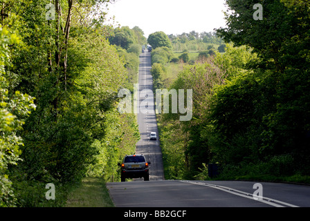 The Fosse Way near Northleach, Gloucestershire, England, UK Stock Photo