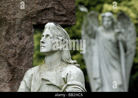Monuments in the Victorian cemetery at Brookwood Surrey England UK Stock Photo