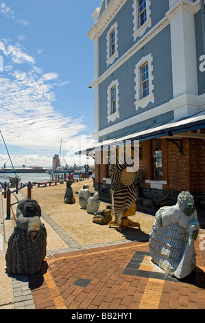 The African Trading Post Souvenir Shopping, Victoria & Alfred Waterfront, Cape Town, South Africa Stock Photo