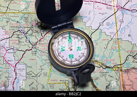 Map Compass Stock Photo