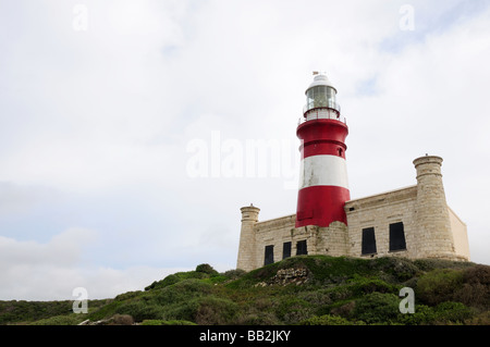 Cape Agulhas lighthouse on the southernmost Point of South Africa Stock Photo