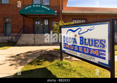 The Delta Blues Museum is located in a former train depot in Clarksdale Mississippi Stock Photo