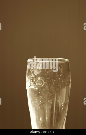 Empty beer glass Stock Photo