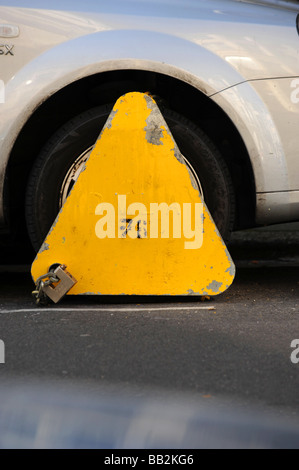 A  dvla clamp on a car Stock Photo