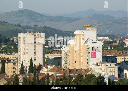 Montenegro, Podgorica. Capital of Montenegro, Morning City View from Gorica Hill Stock Photo