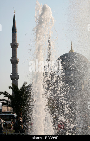 BACKLIT FOUNTAIN & BLUE MOSQUE SULTAN AHMET CAMII SULTANAHMET ISTANBUL ...