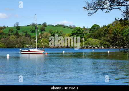 View of Ullswater from Pooley Bridge in the English Lake District Stock Photo