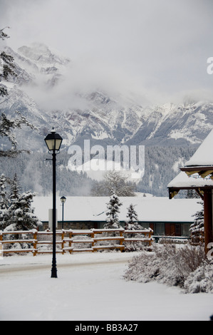 Canada, Alberta, Jasper, Jasper NP. Fairmont Jasper Park Lodge. Stock Photo