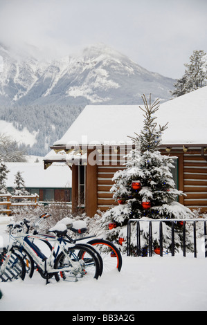 Canada, Alberta, Jasper, Jasper NP. Fairmont Jasper Park Lodge. Stock Photo