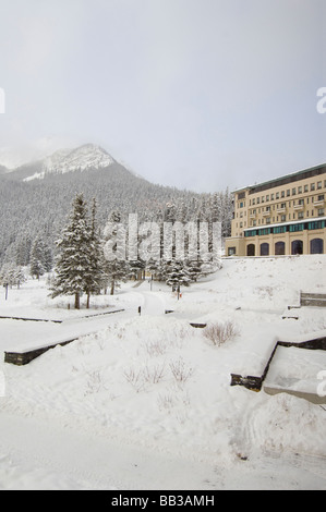 Canada, Alberta, Lake Louise. Farimont Chateau Lake Louise. Stock Photo