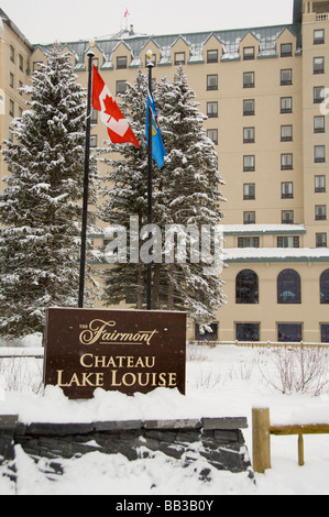 Canada, Alberta, Lake Louise. Farimont Chateau Lake Louise. Stock Photo