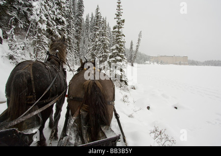 Canada, Alberta, Lake Louise. Farimont Chateau Lake Louise. Stock Photo