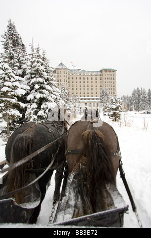 Canada, Alberta, Lake Louise. Farimont Chateau Lake Louise. Stock Photo