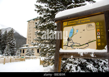 Canada, Alberta, Lake Louise. Farimont Chateau Lake Louise. Stock Photo