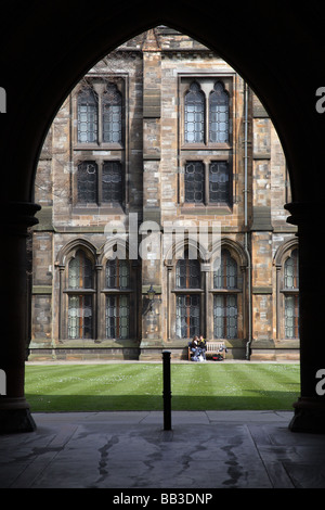 The East Quadrangle at the University of Glasgow Campus on Gilmorehill in Glasgow, Scotland, UK Stock Photo