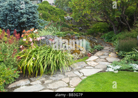 Canada, British Columbia, Victoria, Abkhazi Garden Stock Photo