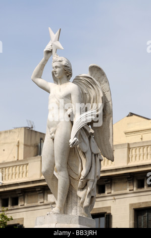 Statue in Barcelona Spain Stock Photo