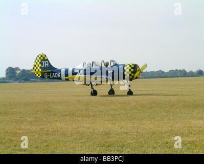 Yakovlev Yak 52 aircraft registration G-LAOK Stock Photo