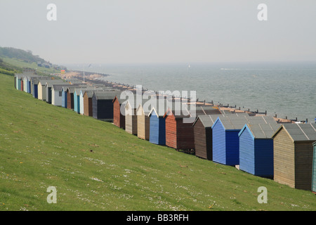 Beach Huts Whitstable Stock Photo