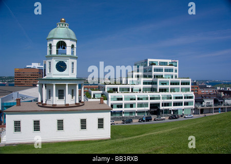 Canada, Nova Scotia, Halifax. Old Town Clock , city landmark located on Citadel Hill overlooking the waterfront area of Halifax. Stock Photo