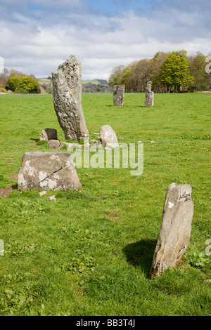 Standing Stones at Nether Largie Stock Photo