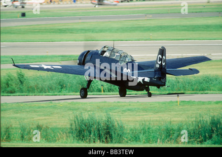 Grumman TBF/TBM Avenger Navy Carrier torpedo bomber at Fleming Field Stock Photo