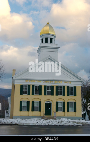 North America, USA, Vermont, Manchester Village. The Bennington County Court House Stock Photo