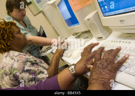 Computer training class, Tucker, Georgia. Stock Photo