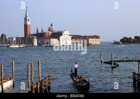 Venice: entering the canals from the sea Stock Photo