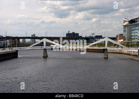 Tradeston Pedestrian & Bicycle Bridge Glasgow Stock Photo