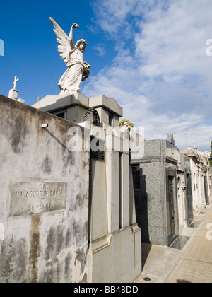 Gravestones in La Recoleta Cemetery in Buenos Aires, Argentina. Stock Photo
