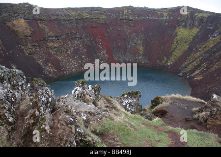 The Kerio crater in southern Iceland Stock Photo